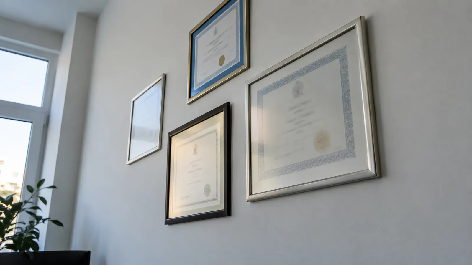Дипломи й сертифікати на стіні — як перевірити гіпнотерапевта